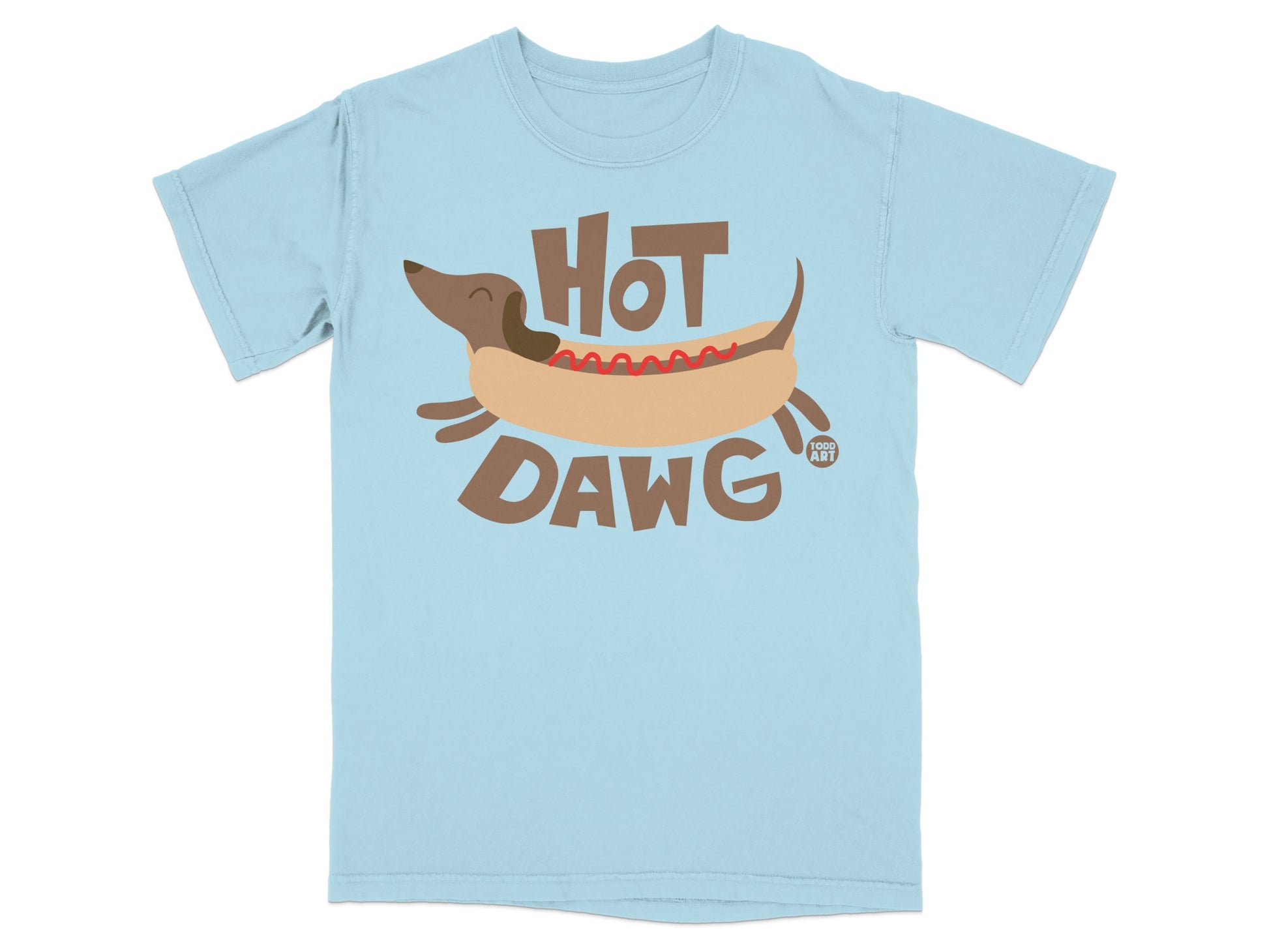 Hot Dawg Graphic T-Shirt with Fun Dog Design