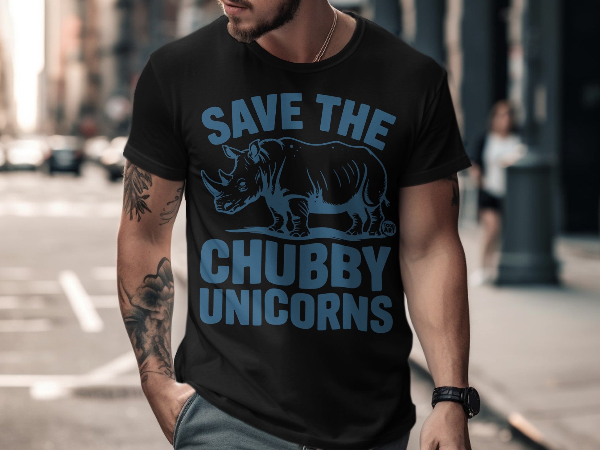 Save The Chubby Unicorns Graphic T-shirt Fashion