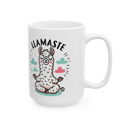 Llama Namaste Meditation Todd Art Mug