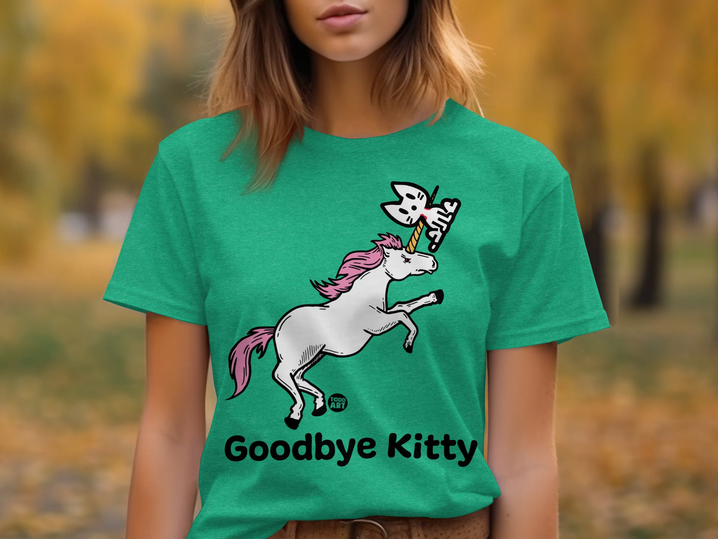 Goodbye Kitty Unicorn Graphic Tee for Cat Lovers