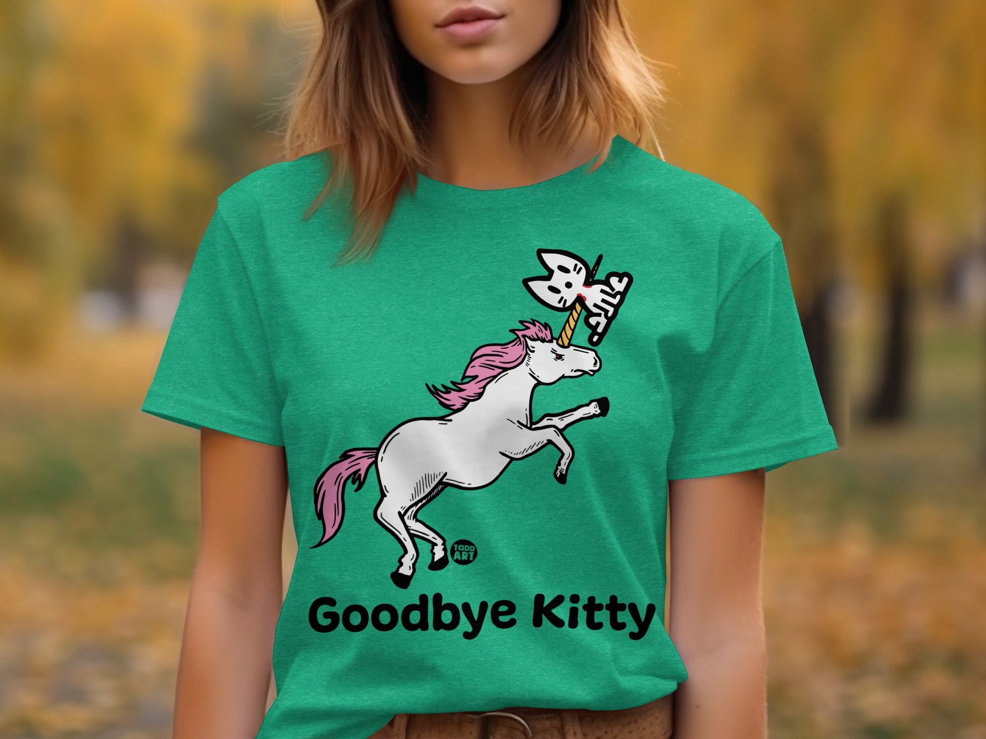 Goodbye Kitty Unicorn Graphic Tee for Cat Lovers
