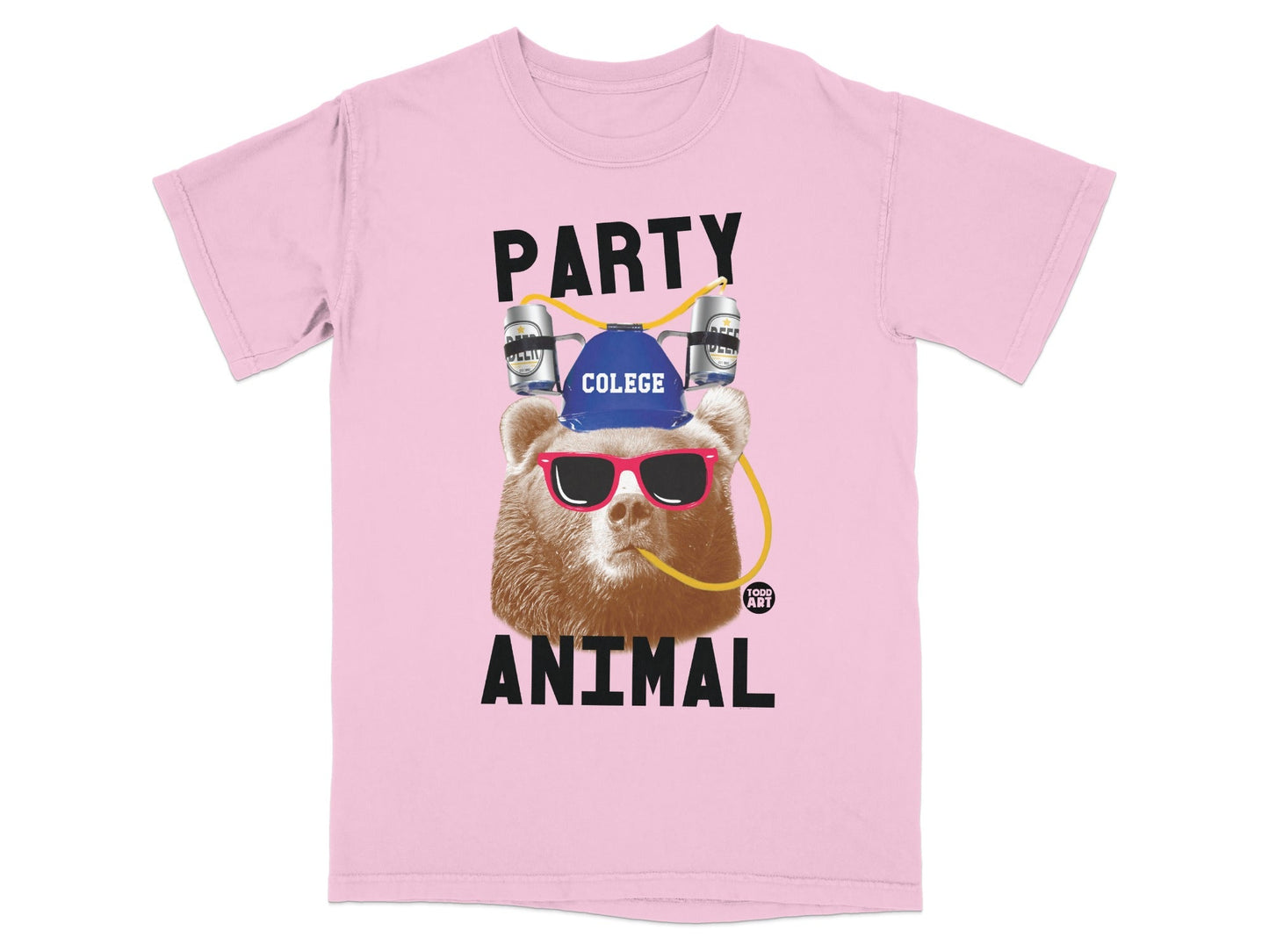 Party Animal Bear in Sunglasses Graphic Tee