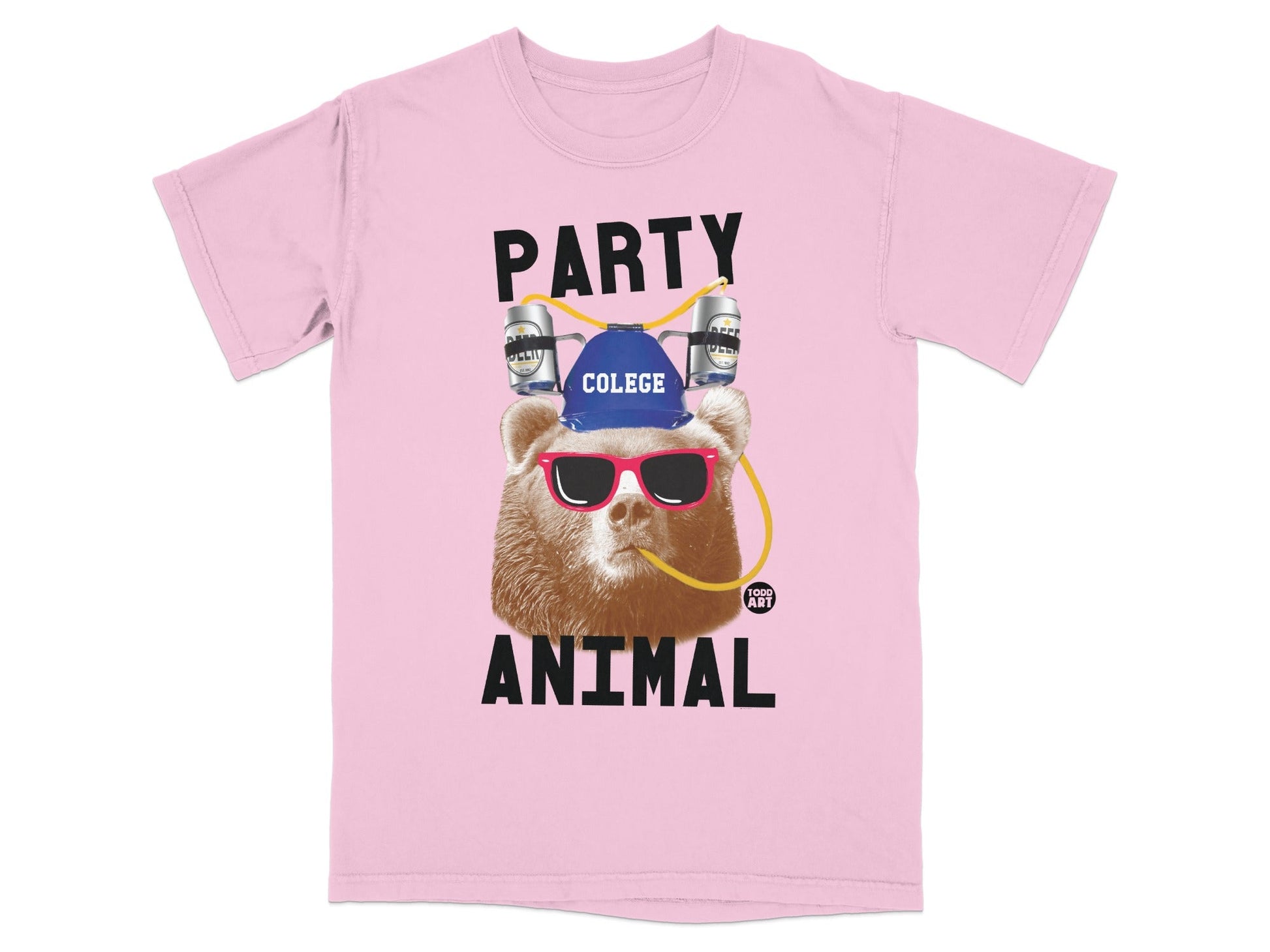 Party Animal Bear in Sunglasses Graphic Tee