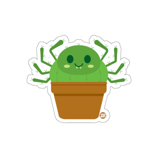 Cute Smiling Alien Cactus in Pot Sticker for Decorating
