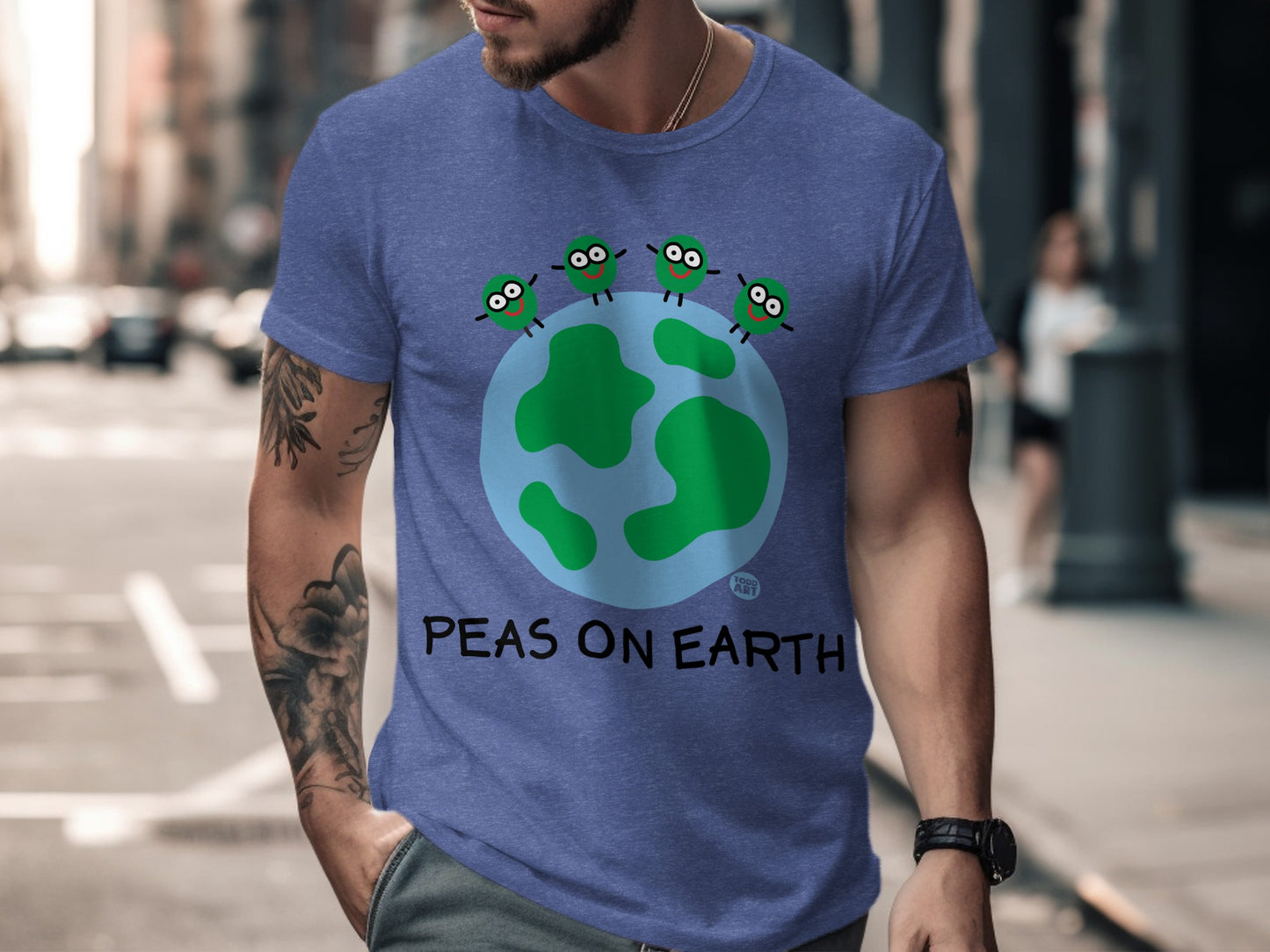 Peas on Earth Funny Graphic Short Sleeve Shirt product