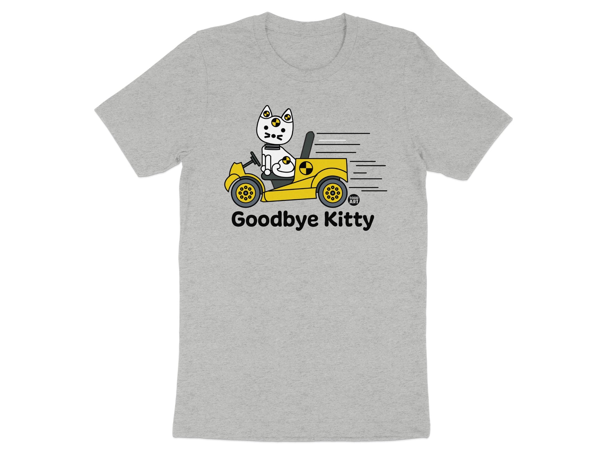 Goodbye Kitty Racing Car Graphic T-Shirt