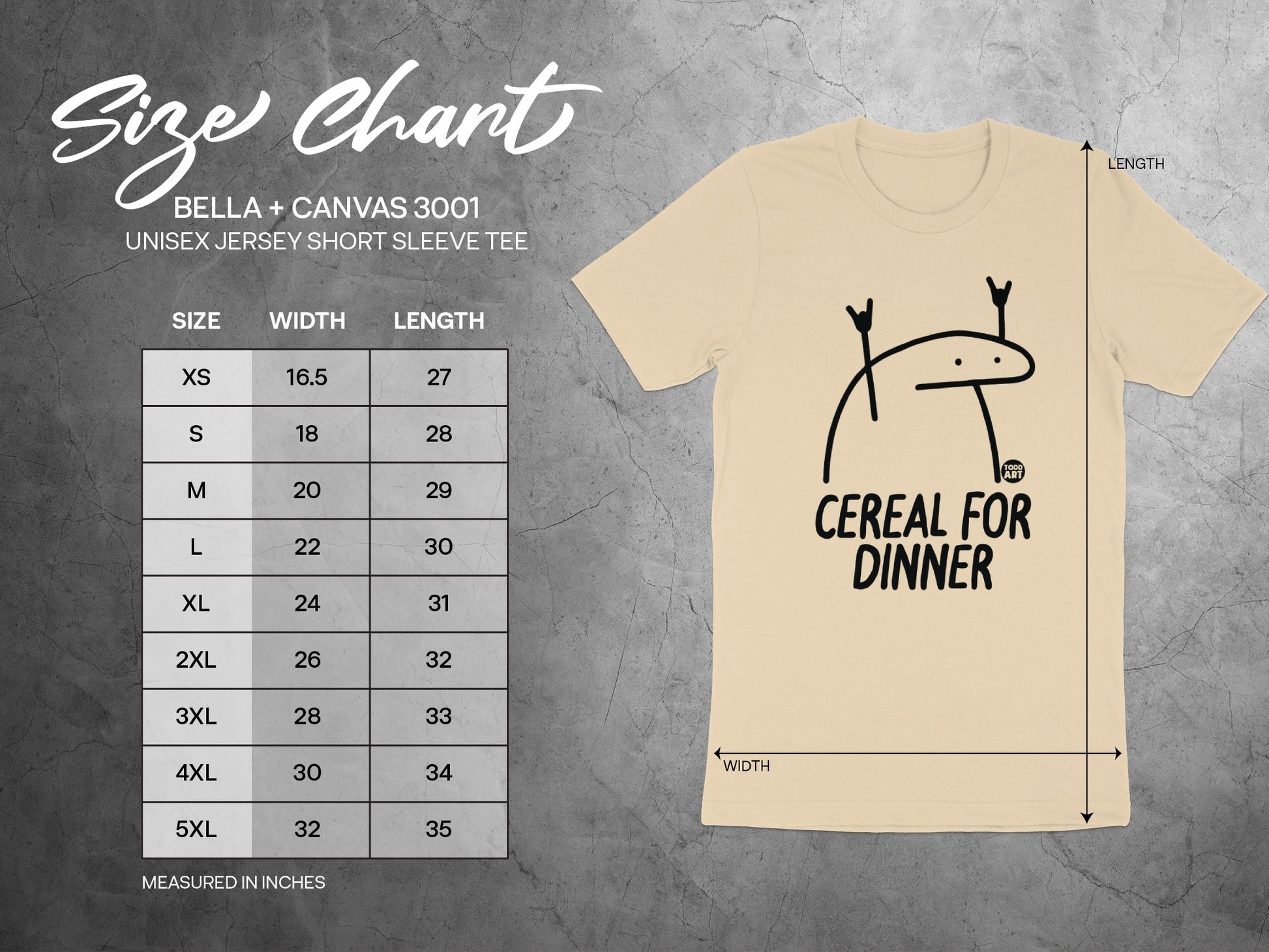 Cereal For Dinner Unisex Jersey Short Sleeve Tee
