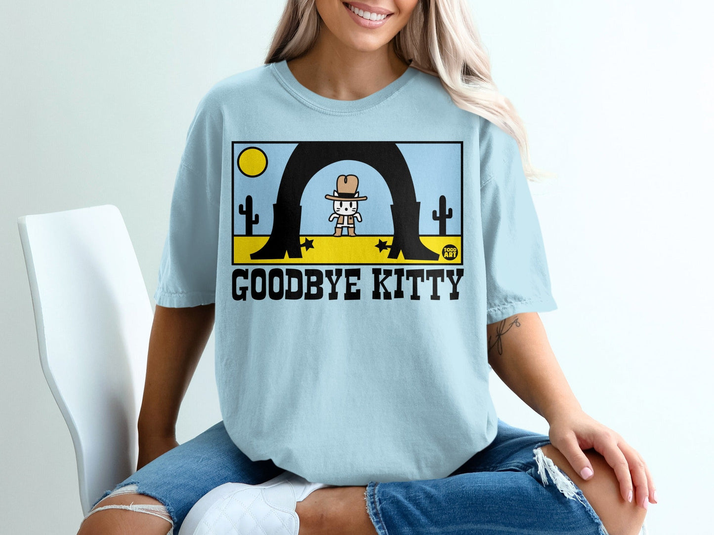 Goodbye Kitty Graphic Casual Tee for Everyday Wear