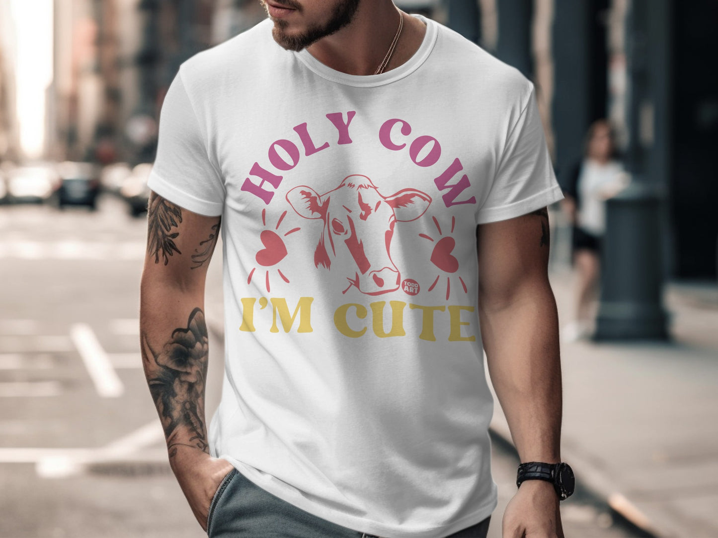 Holy Cow I'm Cute Shirt with Fun Graphic Design