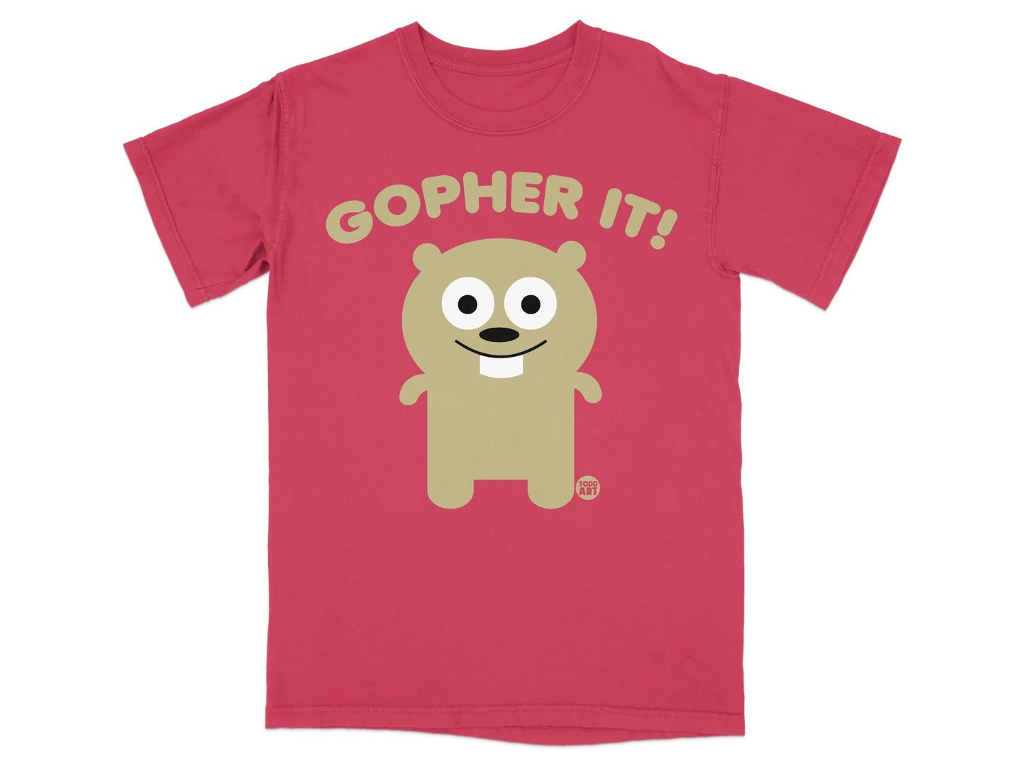Gopher It Cartoon Graphic Design T-shirt