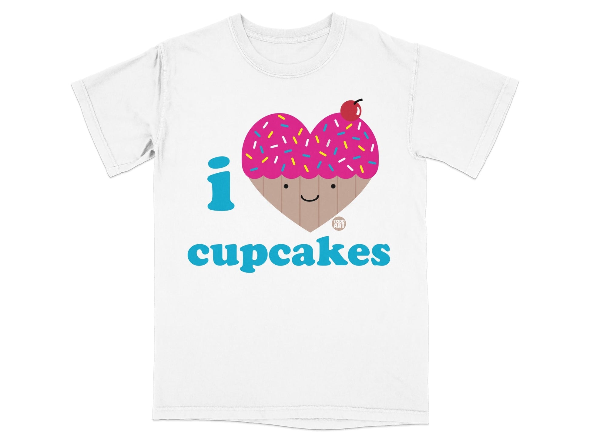 I Love Cupcakes Design Graphic T-Shirt for Cupcake Lovers