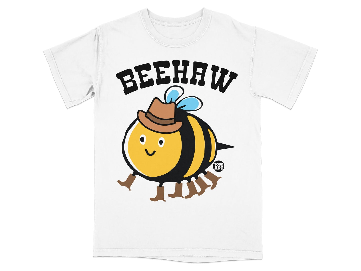 Beehaw Cute Cartoon Bee with Hat and Boots T-Shirt