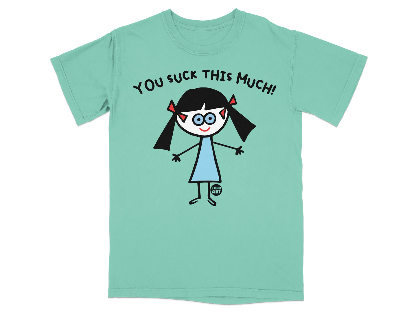 You Suck This Much Funny Cartoon Graphic T-Shirt