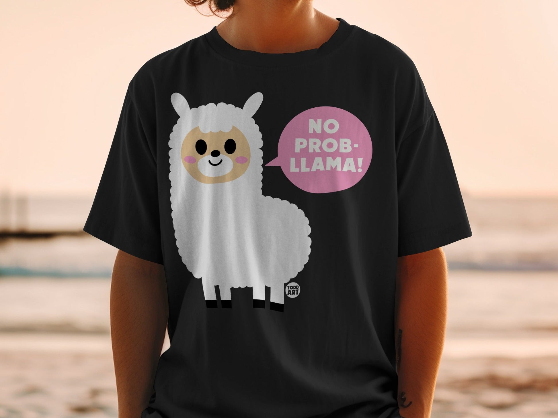 No Prob-llama Cute Graphic Tee Llama Themed Shirt