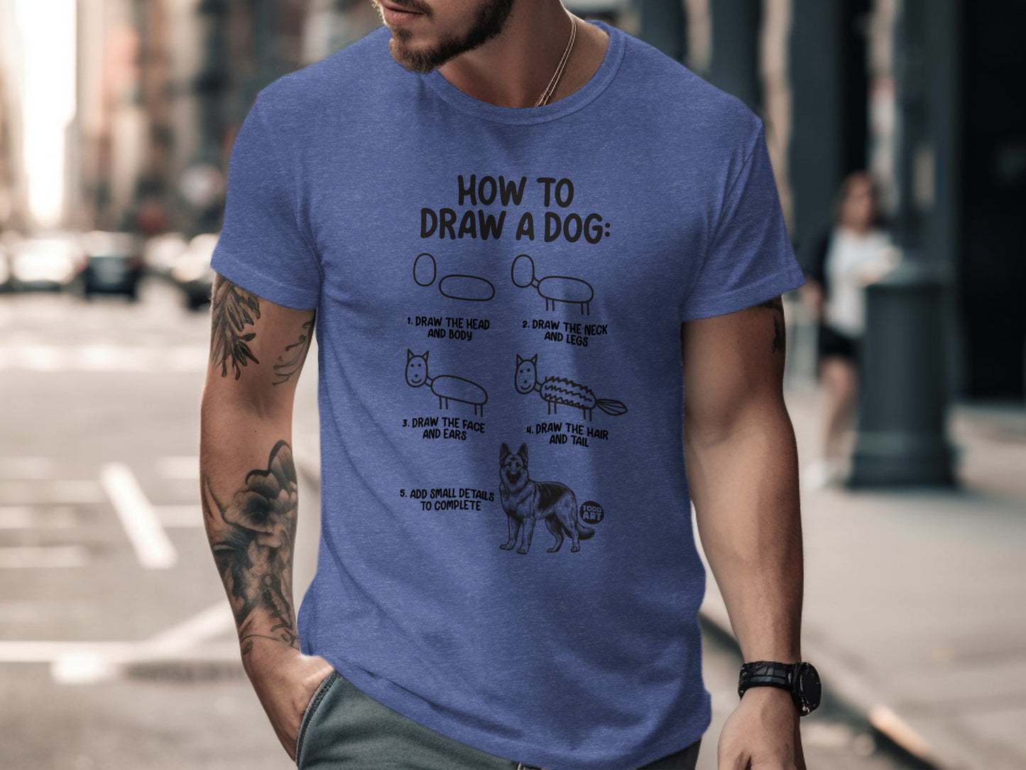 How to Draw a Dog Cartoon Funny Graphic T-shirt product