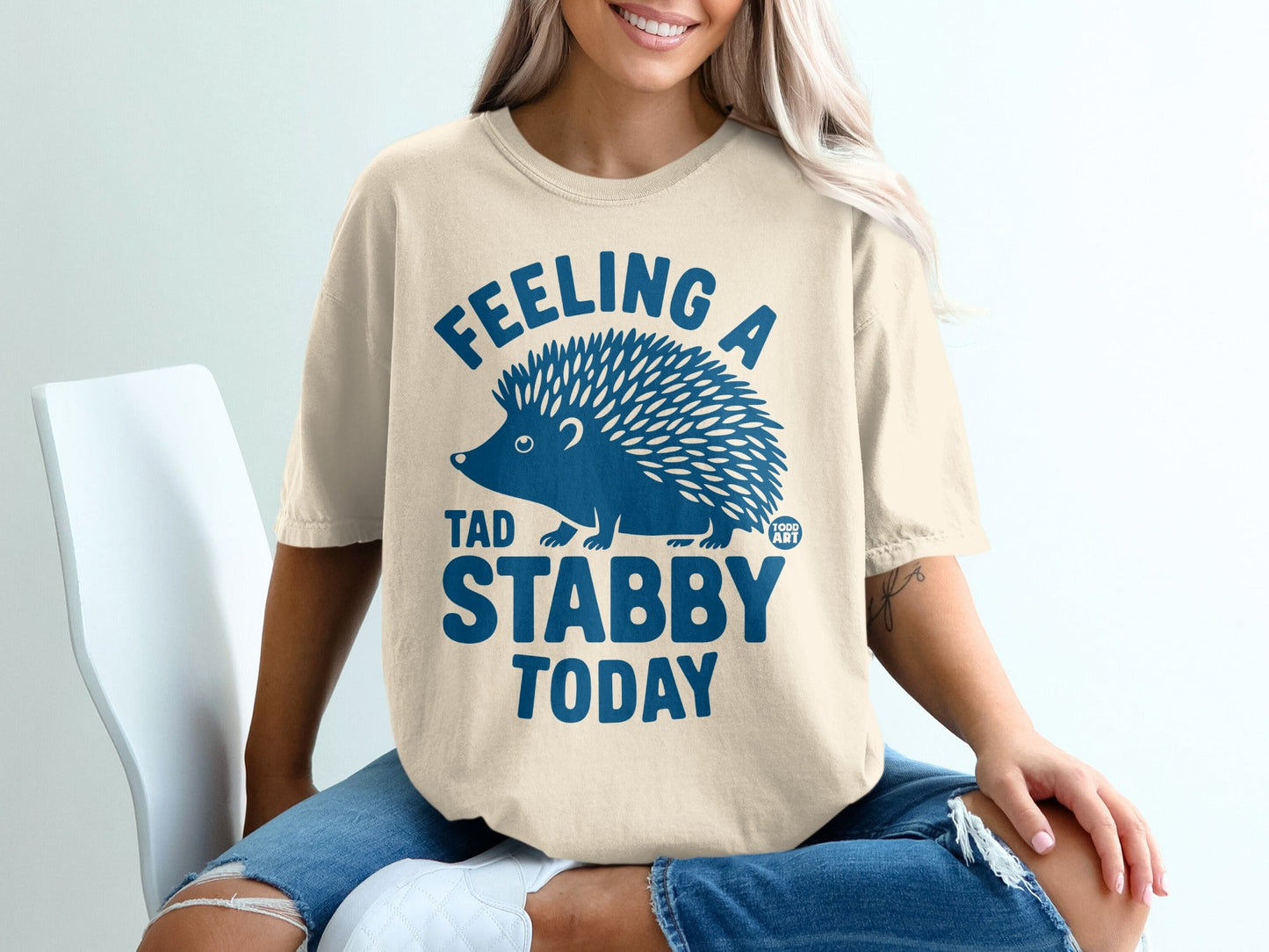 Feeling A Tad Stabby Today Hedgehog Graphic Shirt