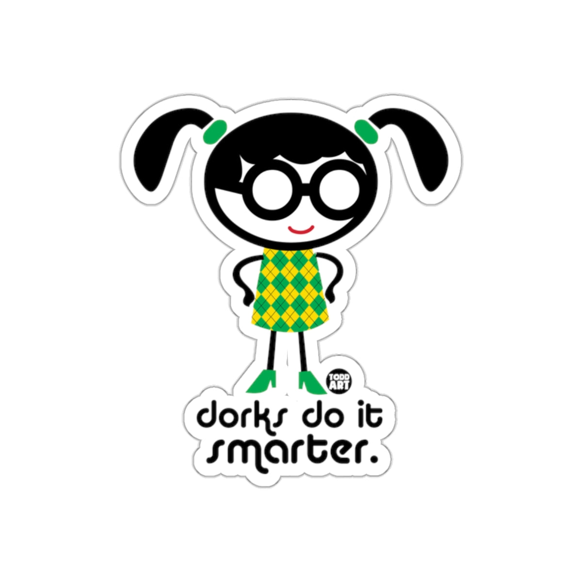 Dorks Do It Smarter Geeky Graphic Sticker