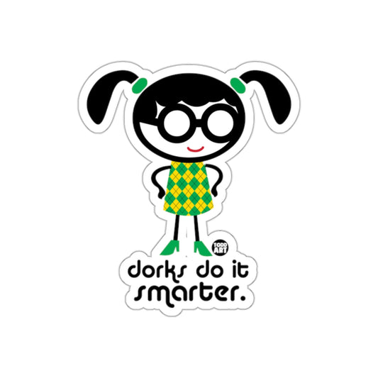 Dorks Do It Smarter Geeky Graphic Sticker
