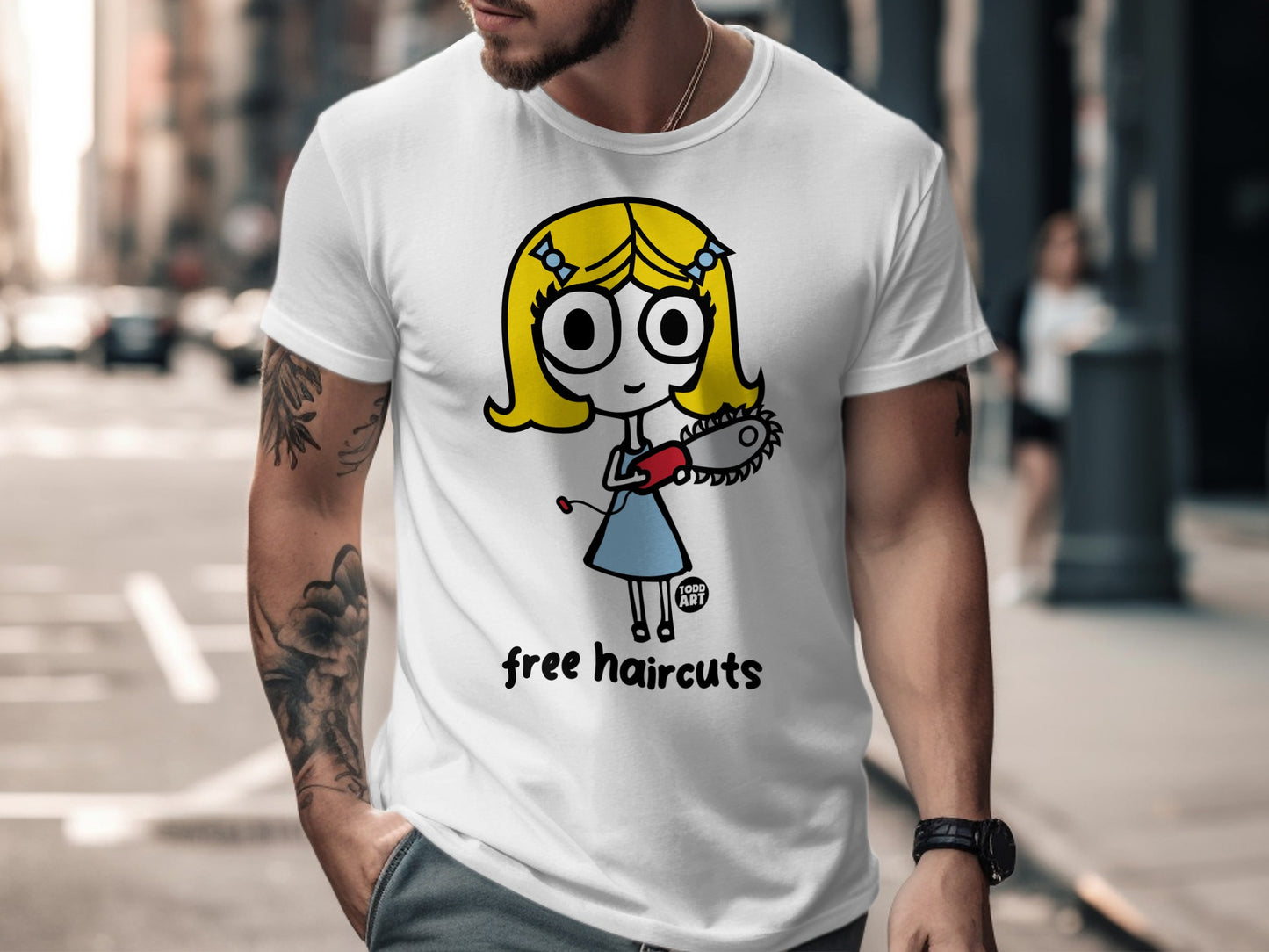 Free Haircuts Cute Cartoon Graphic T-Shirt product