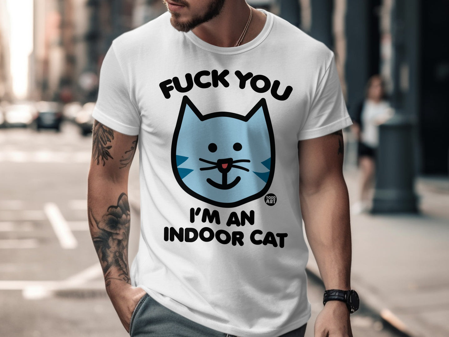 Fuck You I'm An Indoor Cat Funny T-Shirt