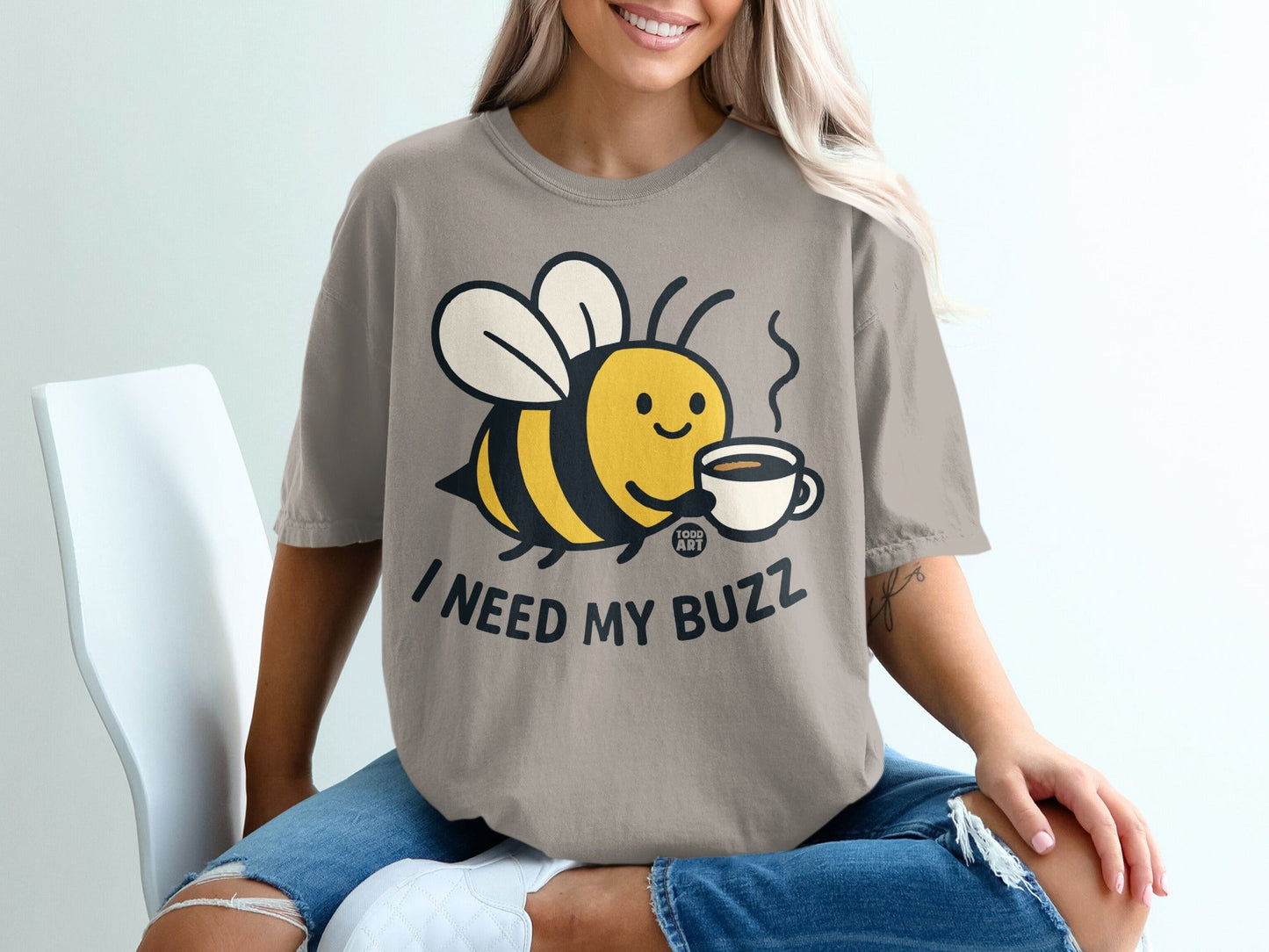 I Need My Buzz Bumblebee Coffee Graphic T-shirt