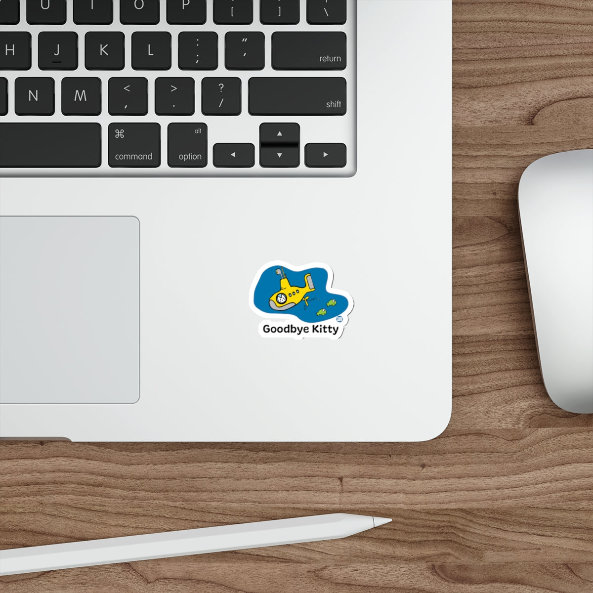 Fun and Colorful Goodbye Kitty Laptop Sticker