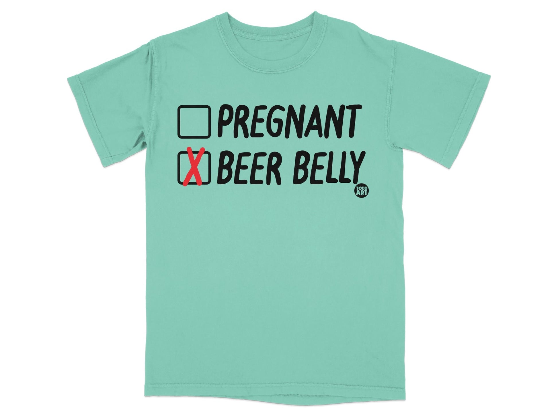 Pregnant Beer Belly Funny Humorous Graphic T-shirt