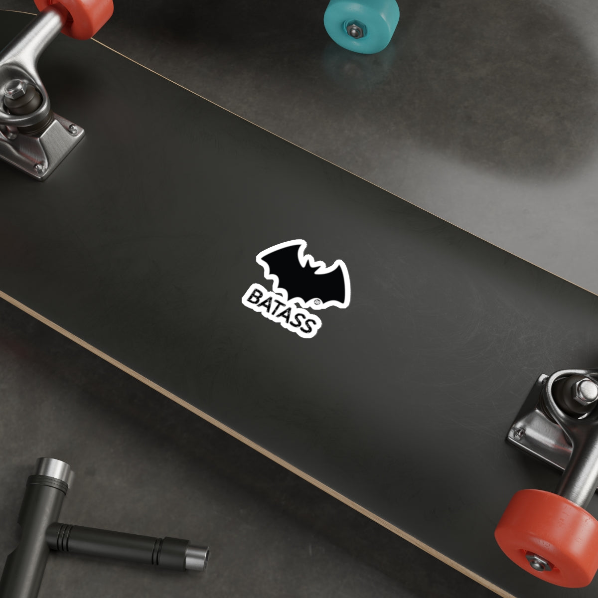 Batass Logo on Skateboard Deck