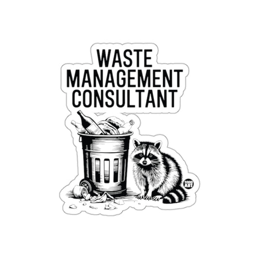 Waste Management Consultant Raccoon Funny Design sticker