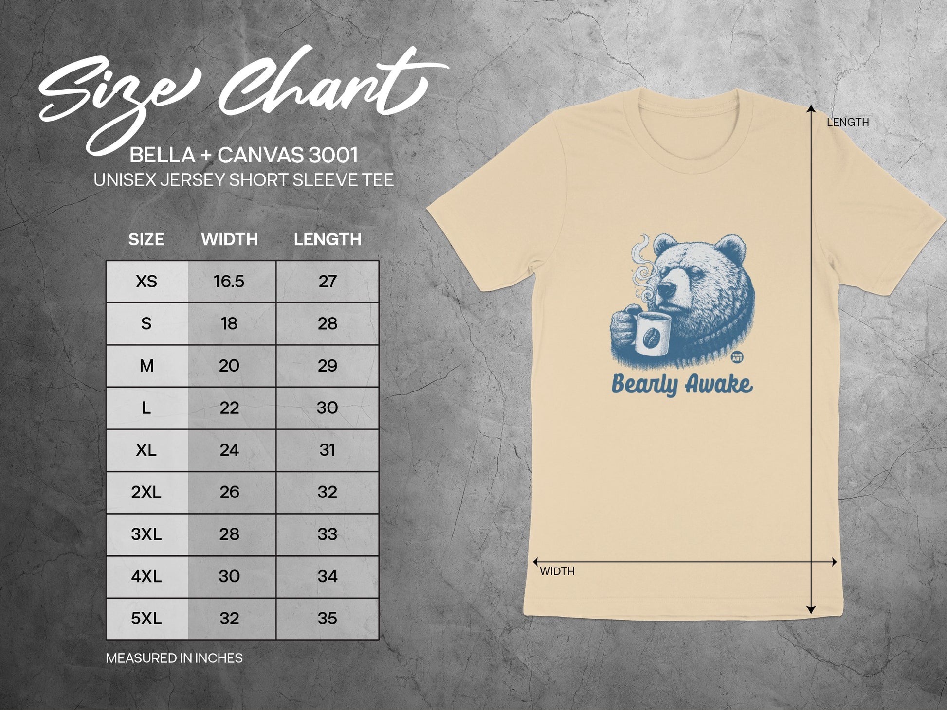Bearly Awake Bear with Coffee Graphic T-Shirt product