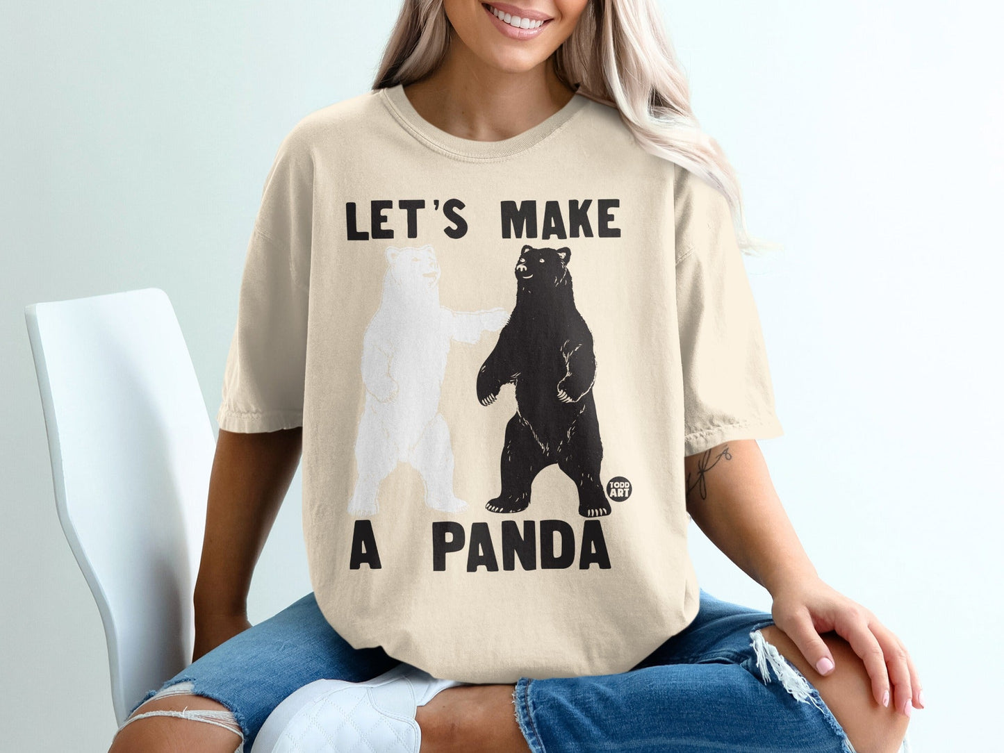 Let's Make A Panda Graphic Tee Shirt