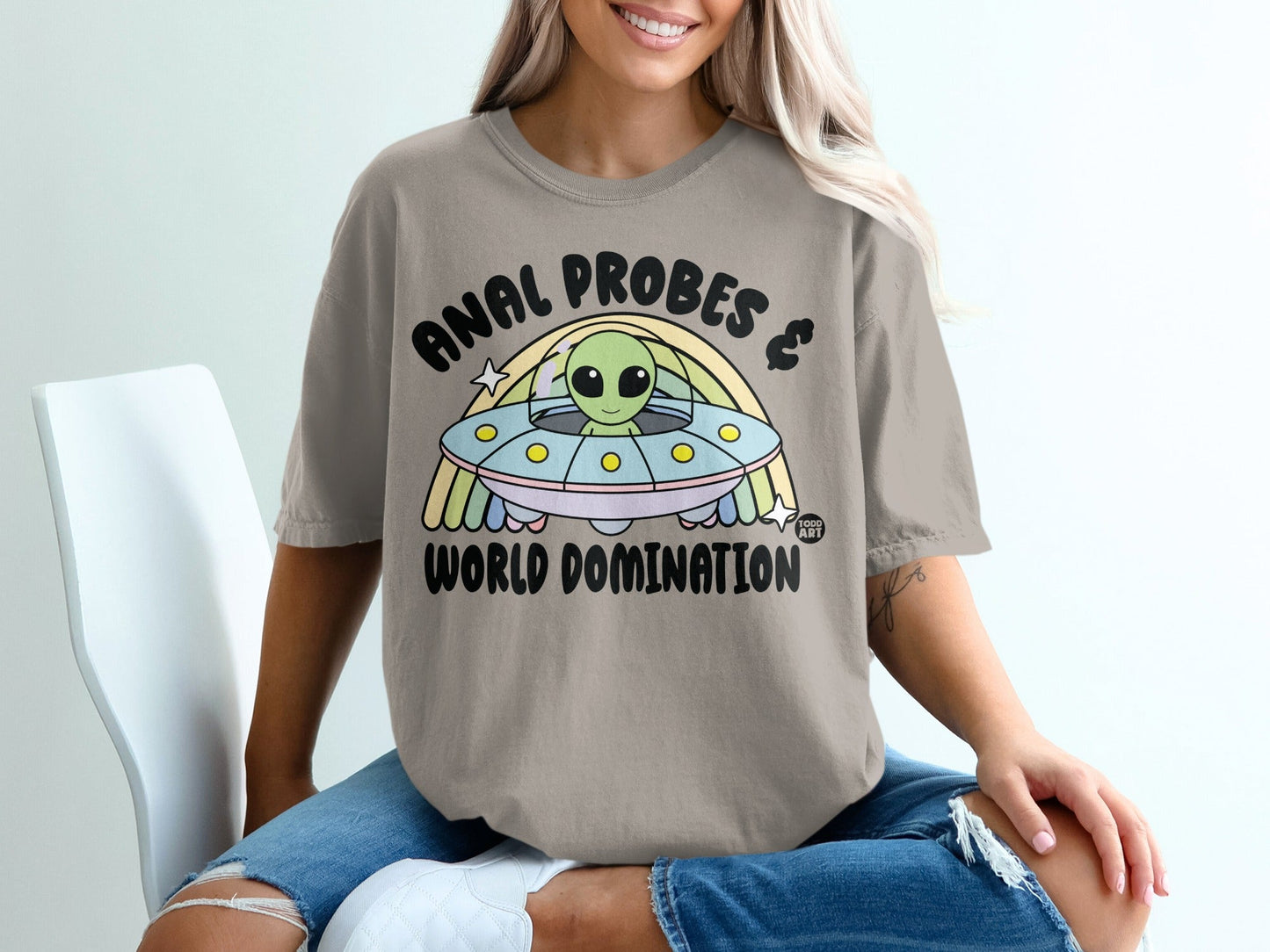 Anal Probes & World Domination Alien Graphic Tee