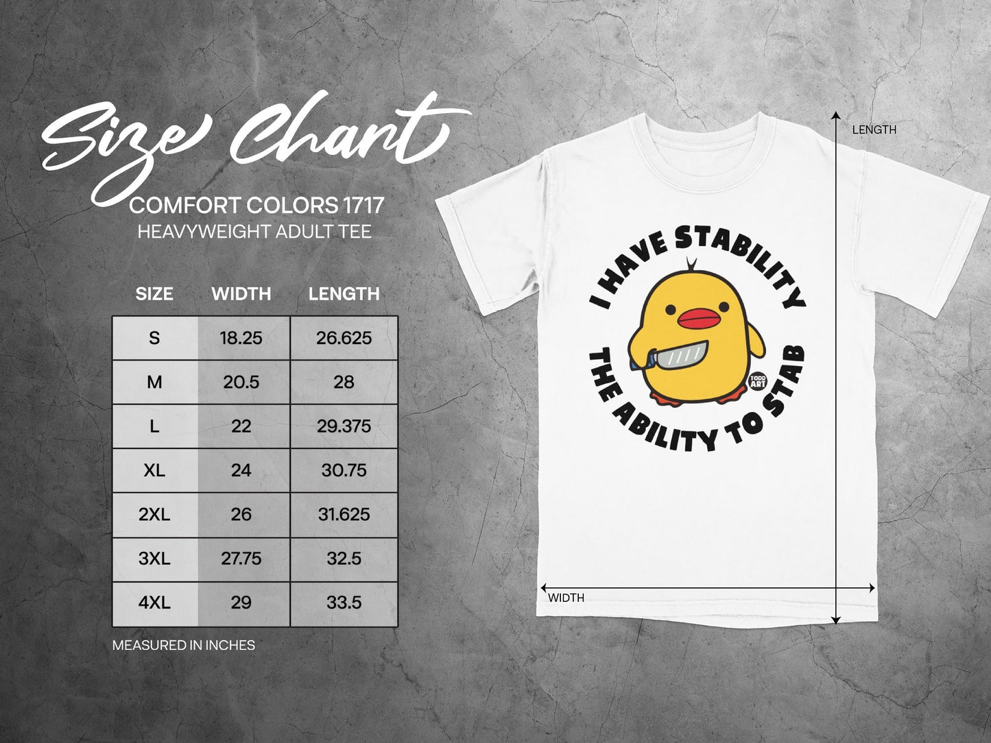 I Have Stability The Ability To Stab Heavyweight Adult Tee