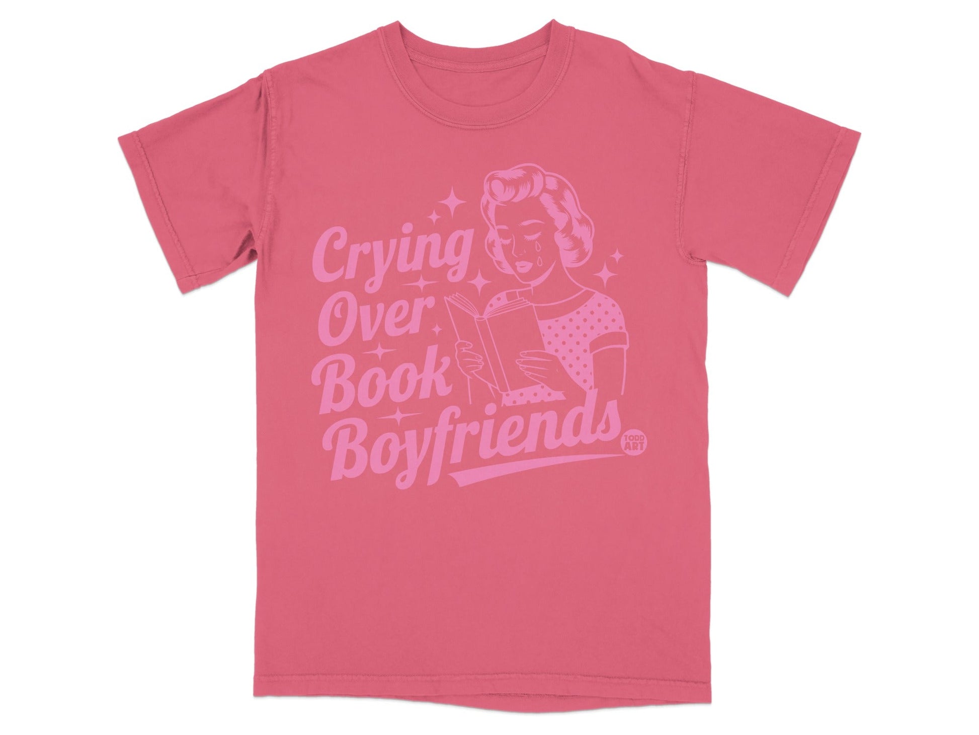 Crying Over Book Boyfriends Graphic T-Shirt
