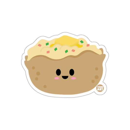 Cute Happy Baked Potato Sticker with Butter and Chives