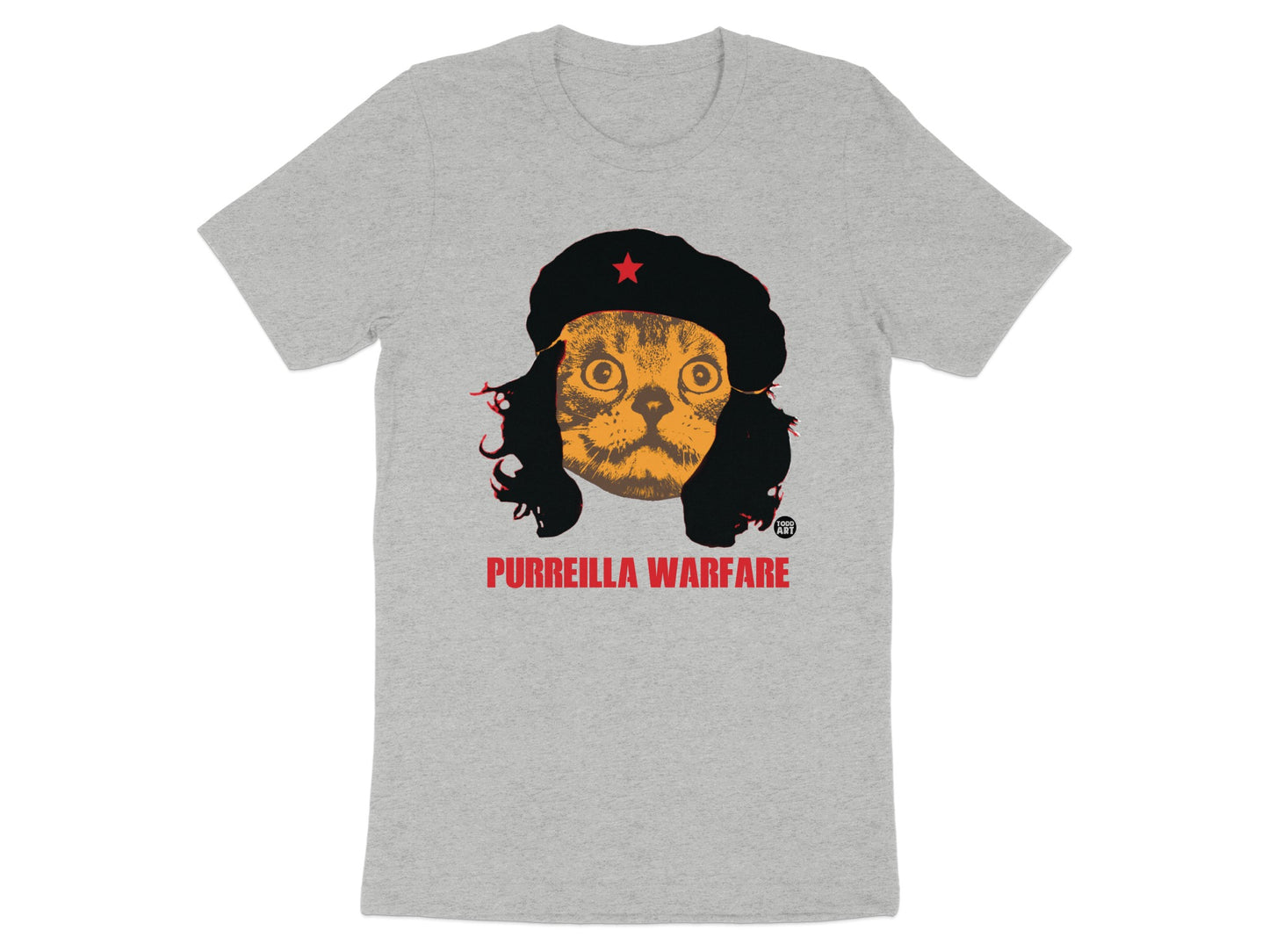 Purreilla Warfare Funny Cat Graphic T-Shirt