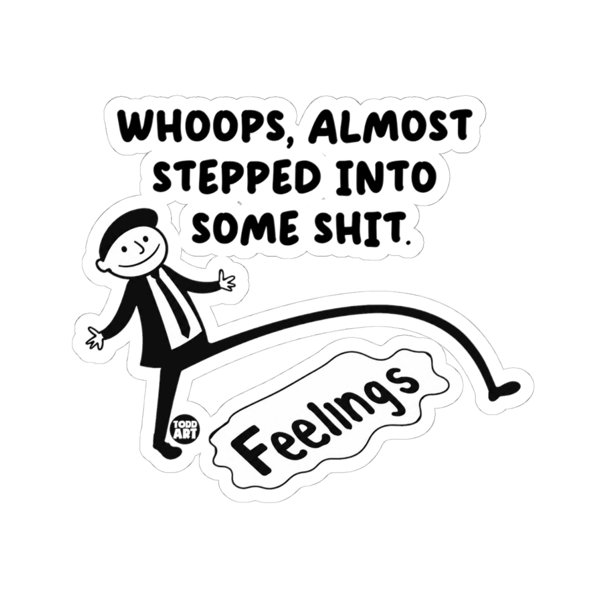 Whoops Todd Art Sticker