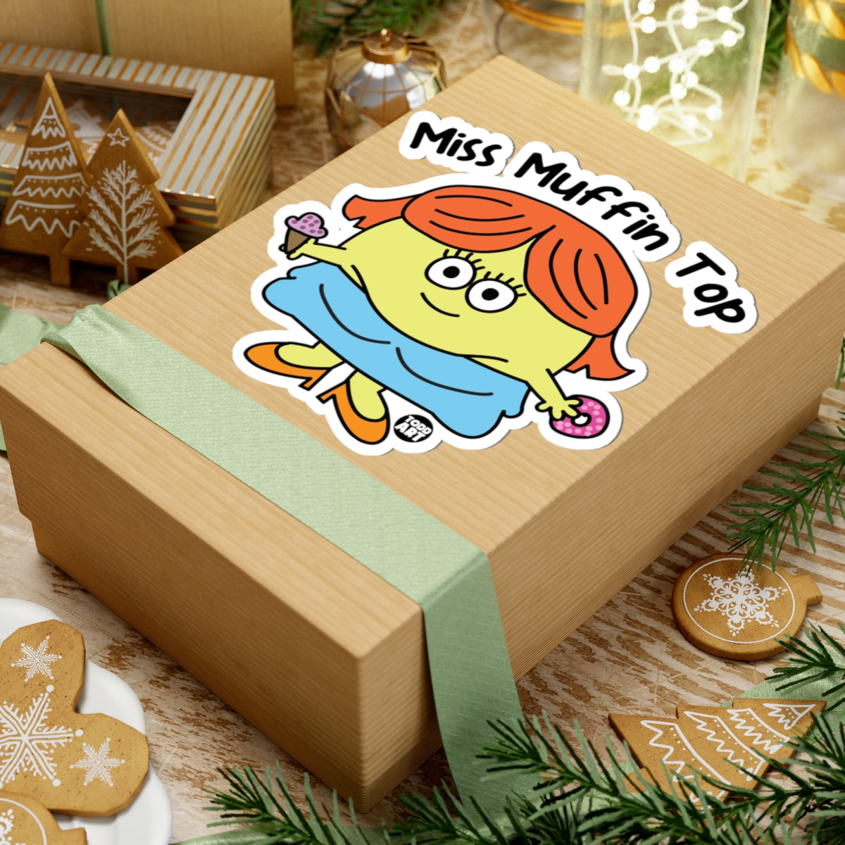 Miss Muffin Top Todd Art Sticker