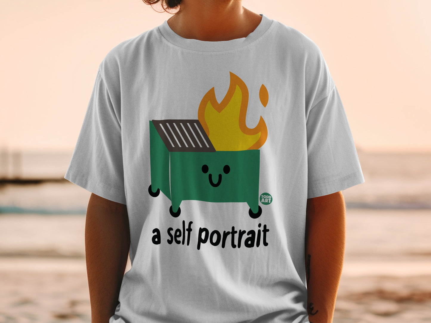 Burning Dumpster Smiling Face a self portrait product type