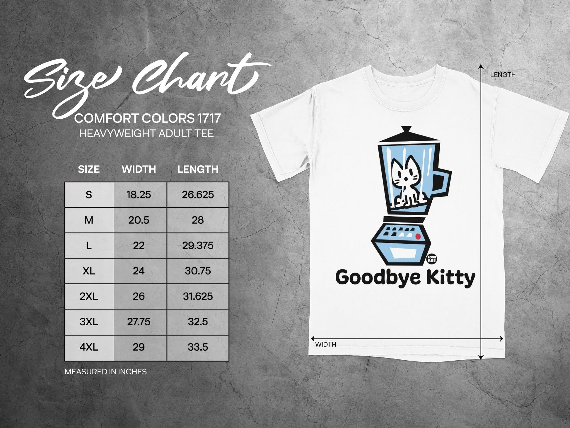 Goodbye Kitty Blender Graphic Heavyweight Adult Tee