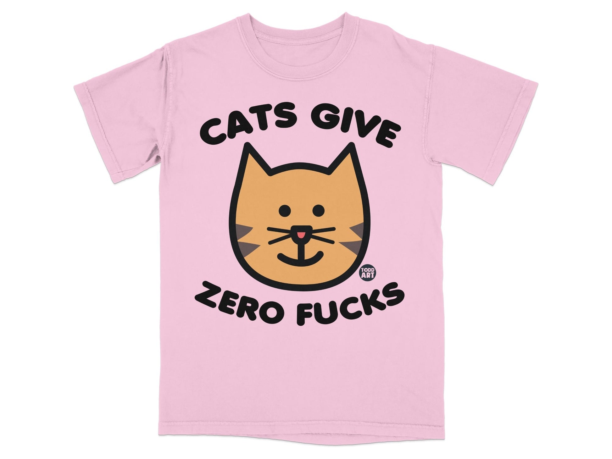 Cats Give Zero Fucks T-shirt Funny Cat Shirt Todd Art