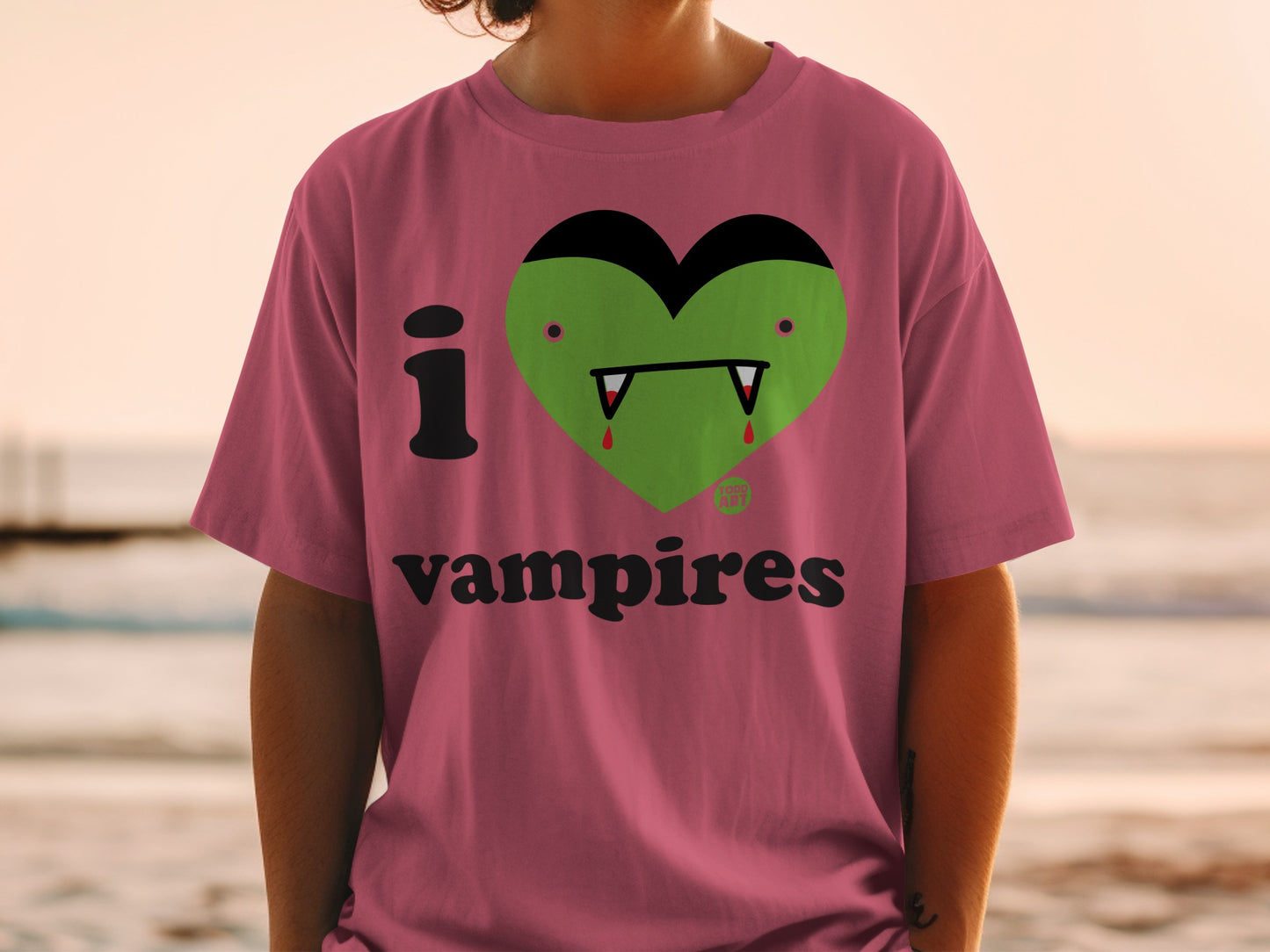 I Heart Vampires Graphic Tee Perfect for Halloween