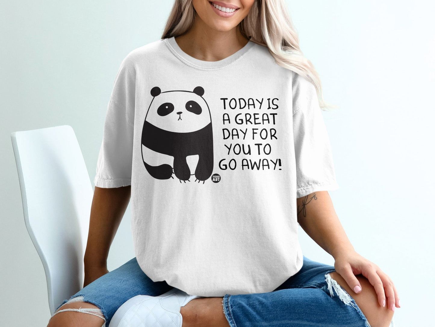 Funny Panda Shirt Saying Today Is A Great Day For You To Go Away