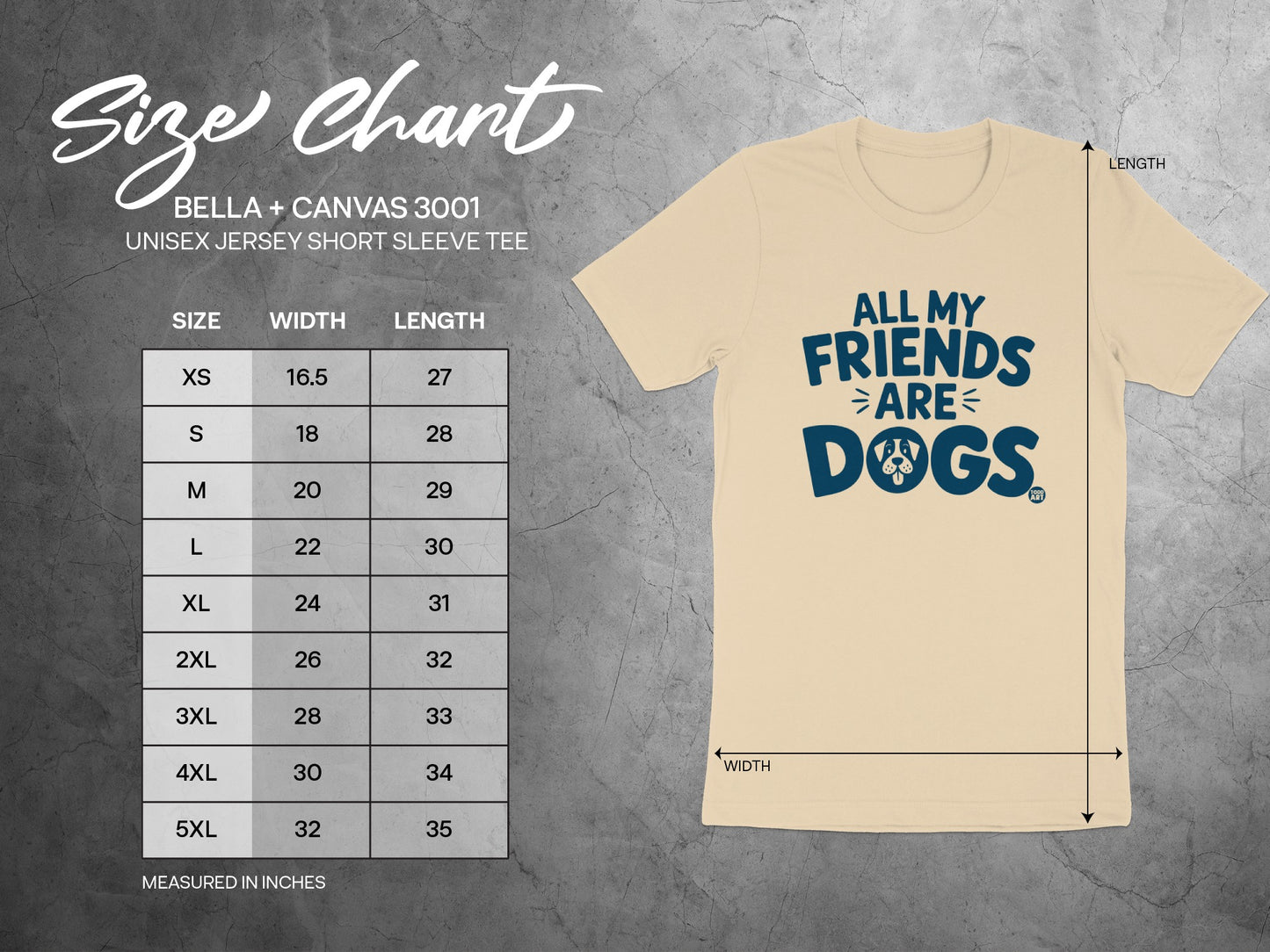 All My Friends Are Dogs Unisex Jersey Short Sleeve Tee product