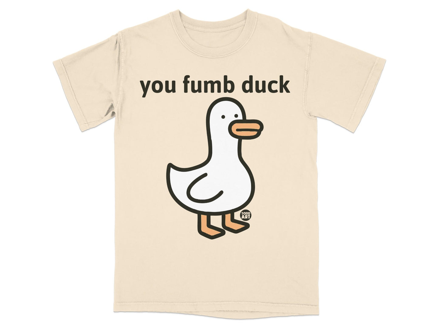 You Fumb Duck T-Shirt with Cartoon Duck Print Design