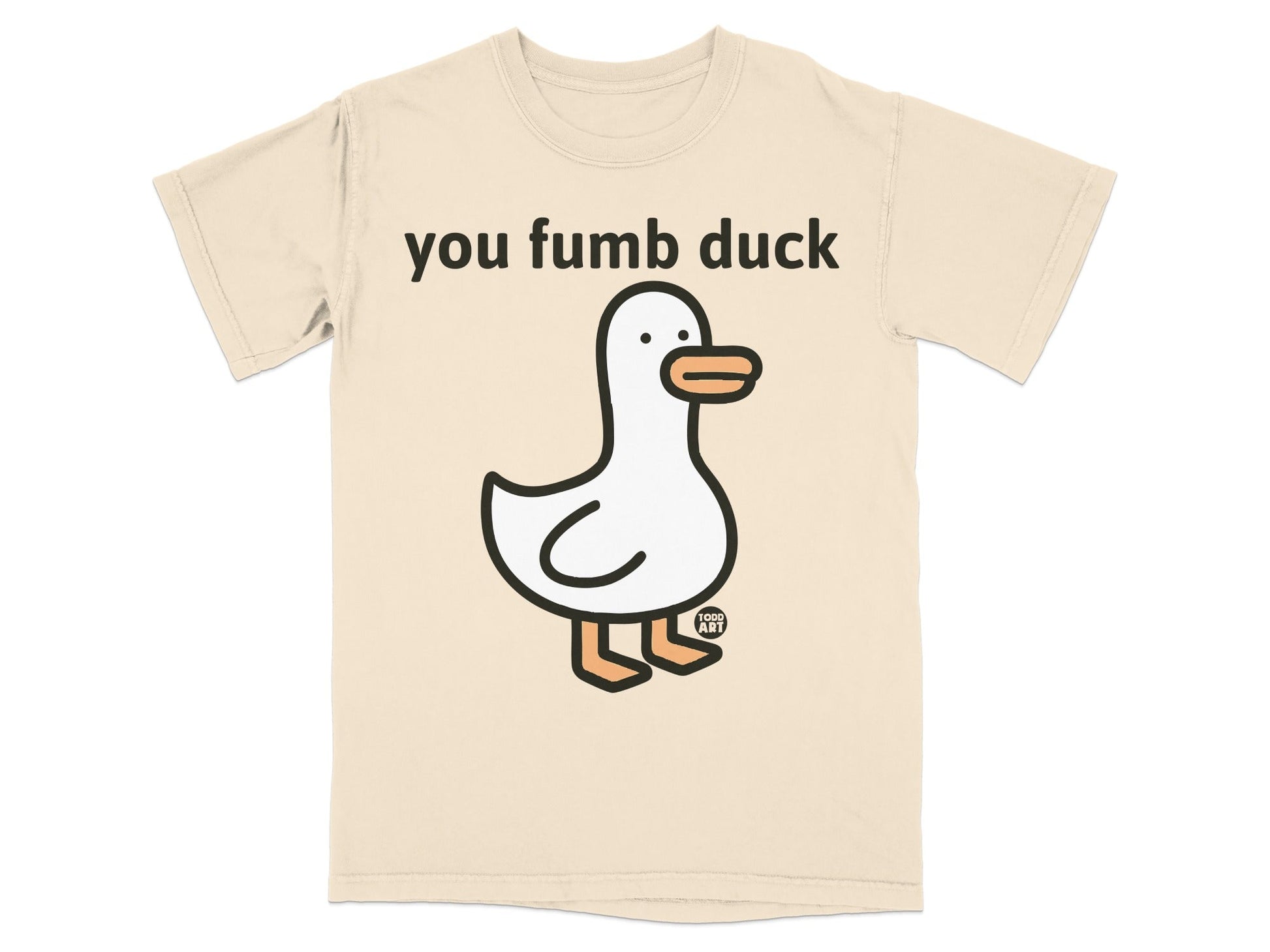 You Fumb Duck T-Shirt with Cartoon Duck Print Design