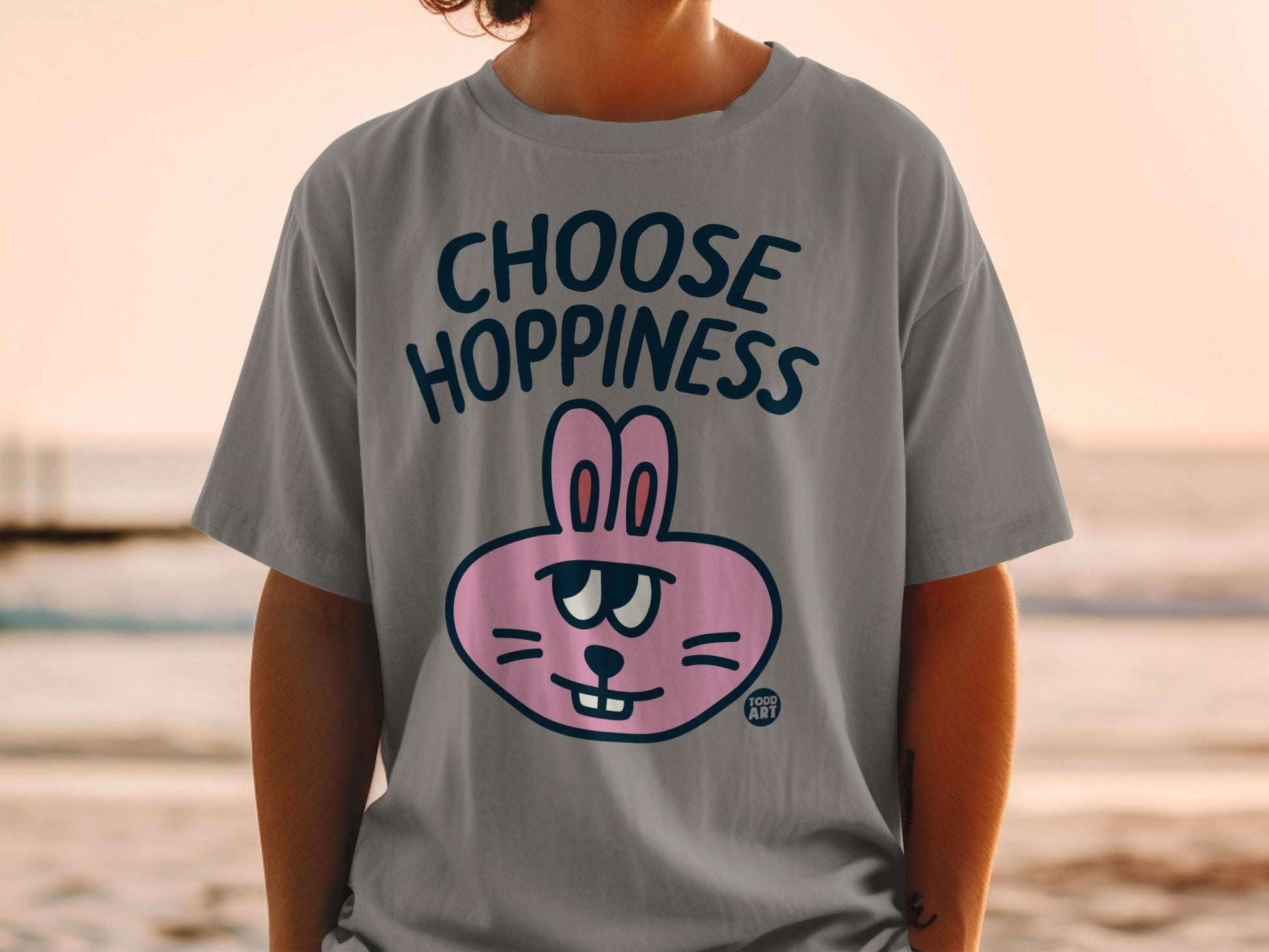 Choose Hoppiness Bunny Graphic T-shirt Product