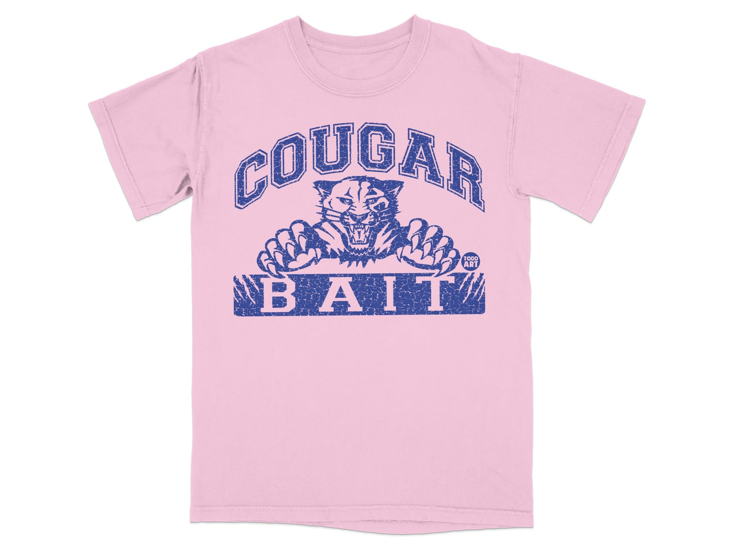 Cougar Bait Blue Graphic Pink Short Sleeve Shirt