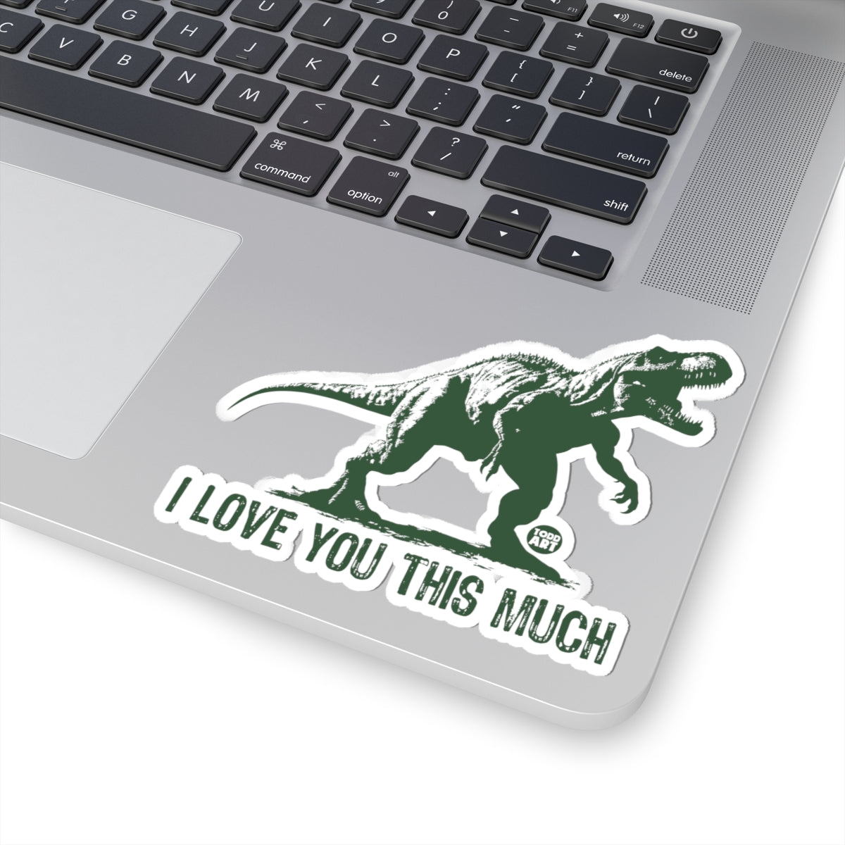 Dinosaur HugTodd Art Sticker