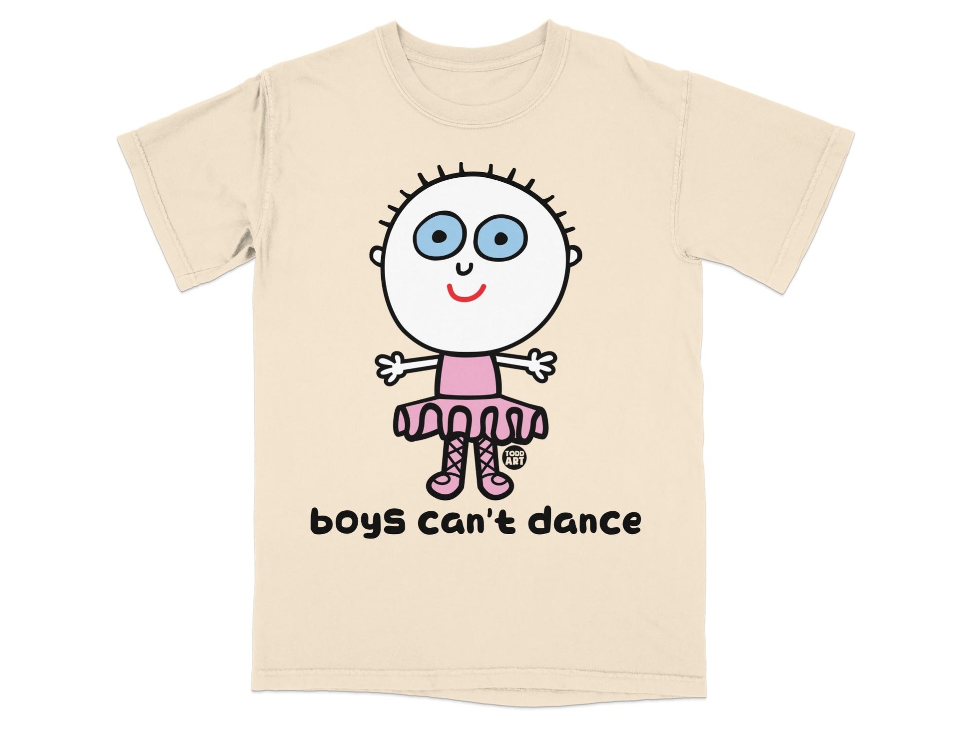 Boys Can't Dance Funny Cartoon Character T-Shirt